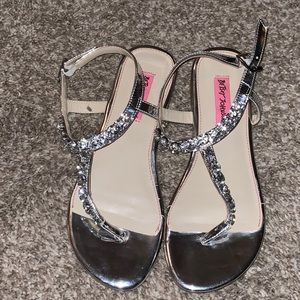 Betsy Johnson rhinestone sandals